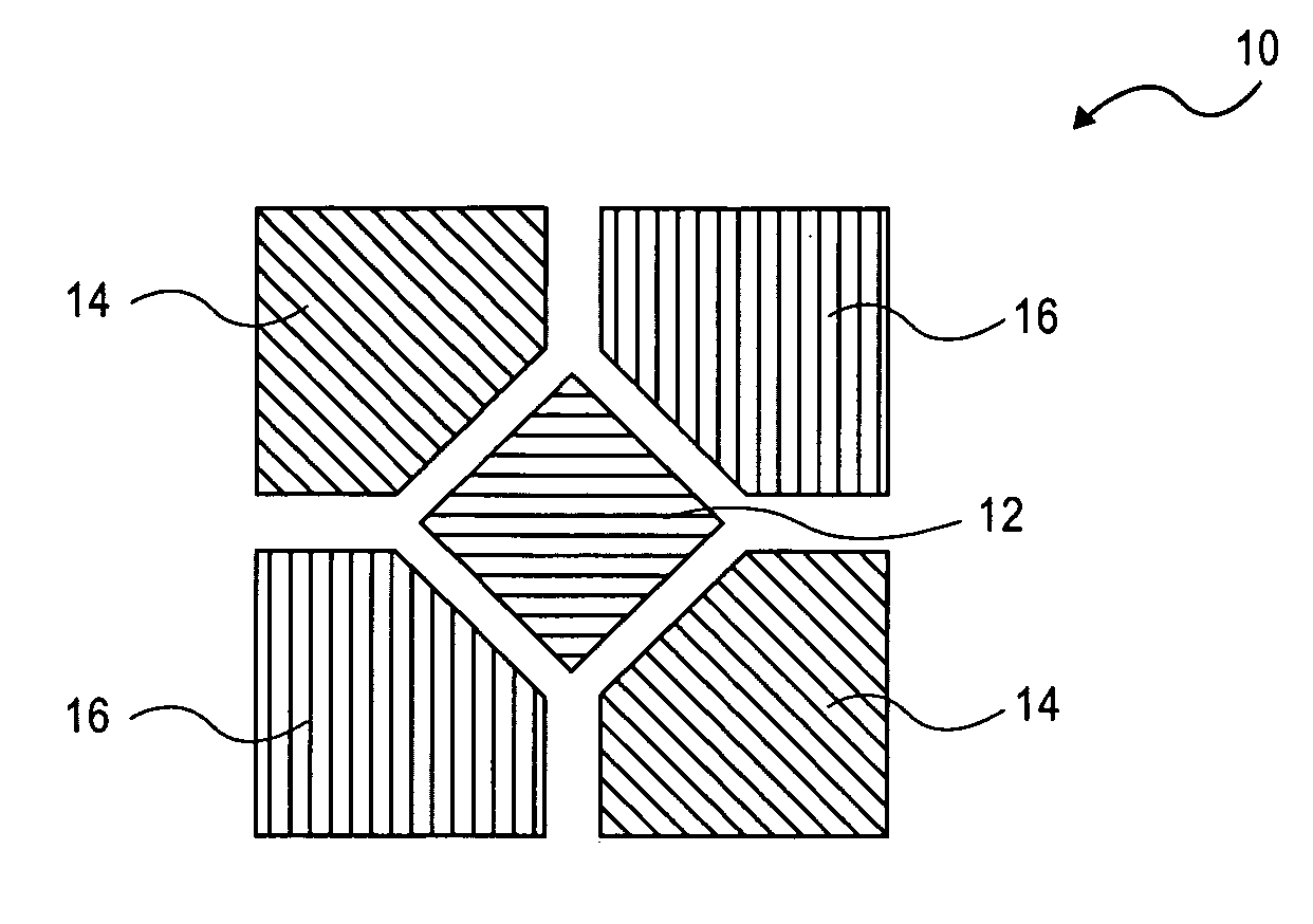 Arrangement of color pixels for full color imaging devices with simplified addressing