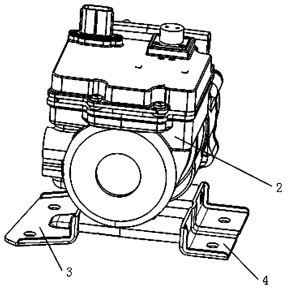 Fixing support connecting structure of air conditioner compressor