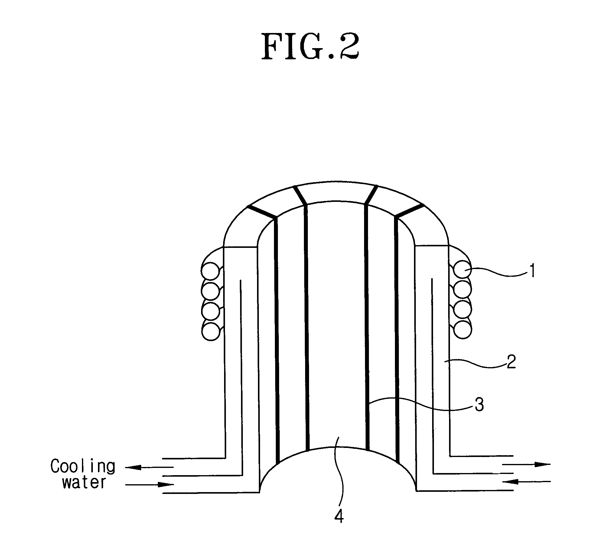 Electromagnetic continuous casting apparatus for materials possessing high melting temperature and low electric conductance