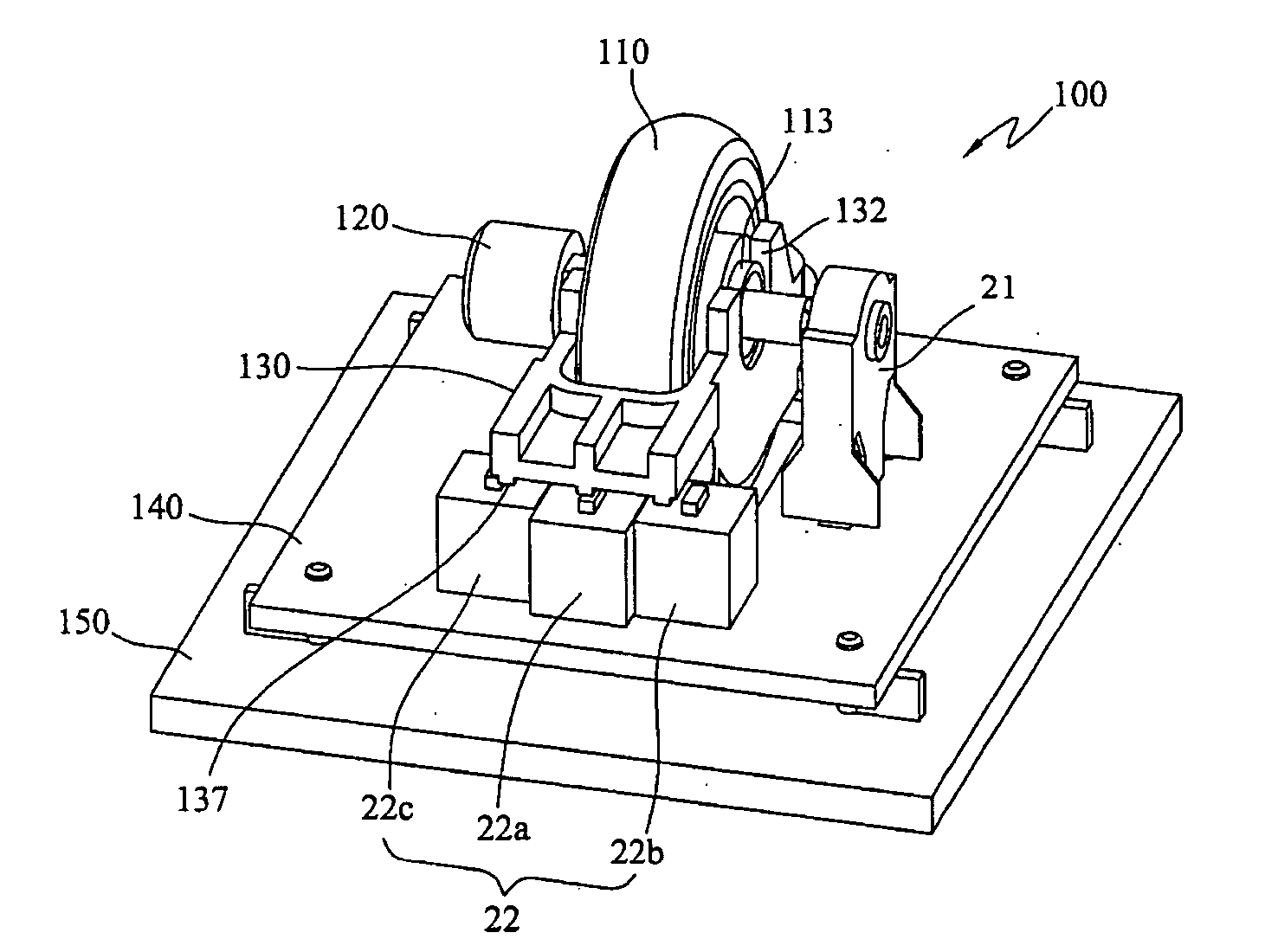 Roller mechanism for multiple directions control