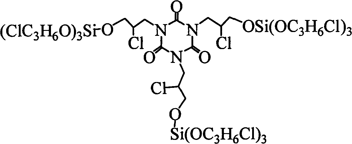 Triazinetri-tri(chloropropyl) silicate compound and preparation method thereof