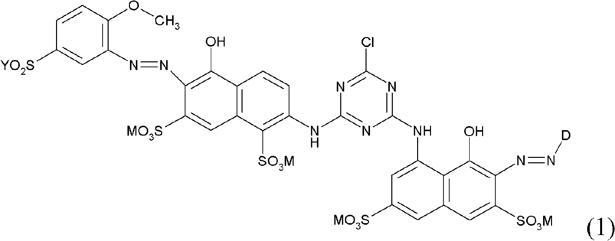 Fiber-reactive azo dyes, preparation thereof and use thereof