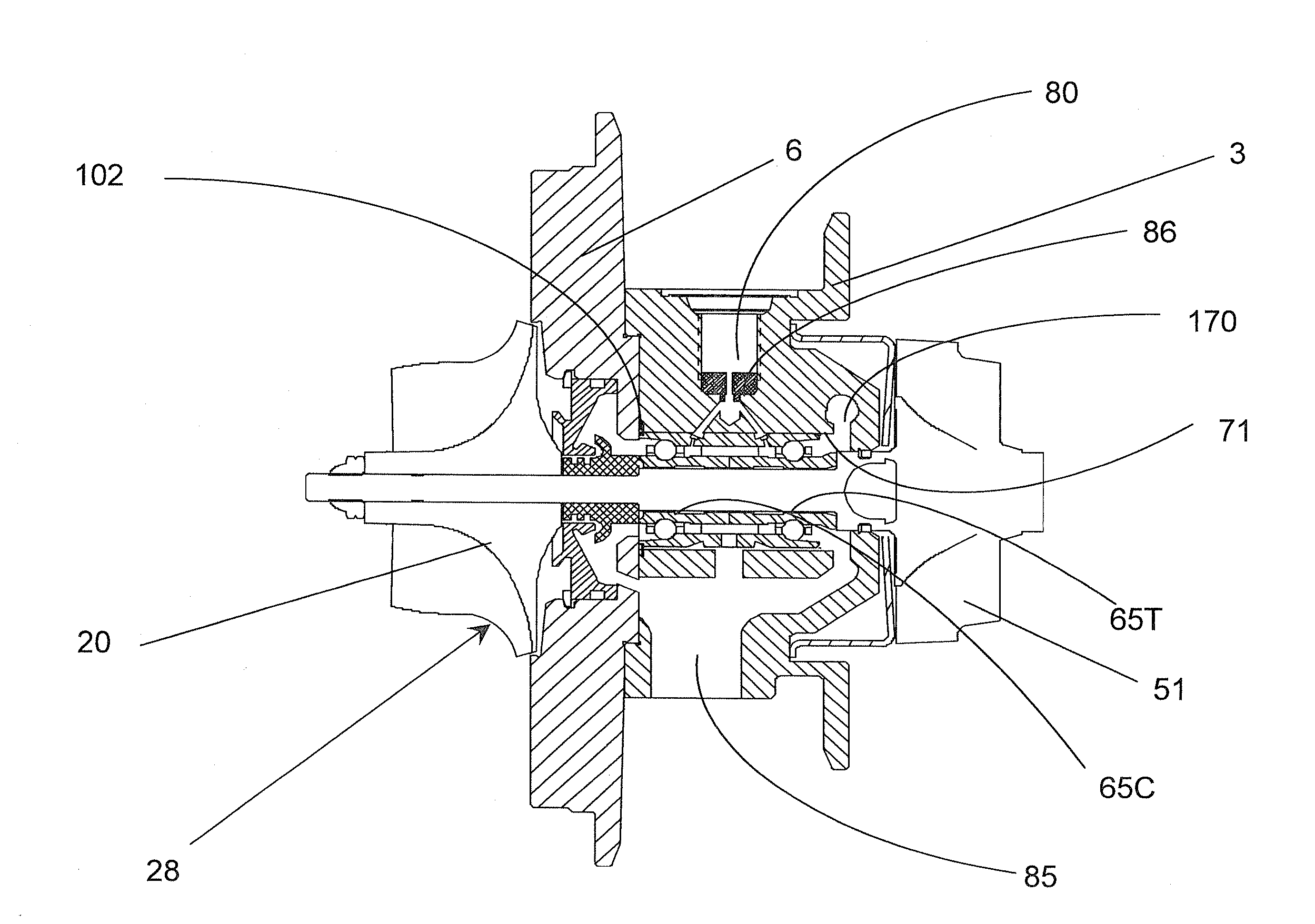 Spring clip method for Anti-rotation and thrust constraint of a rolling element bearing cartridge