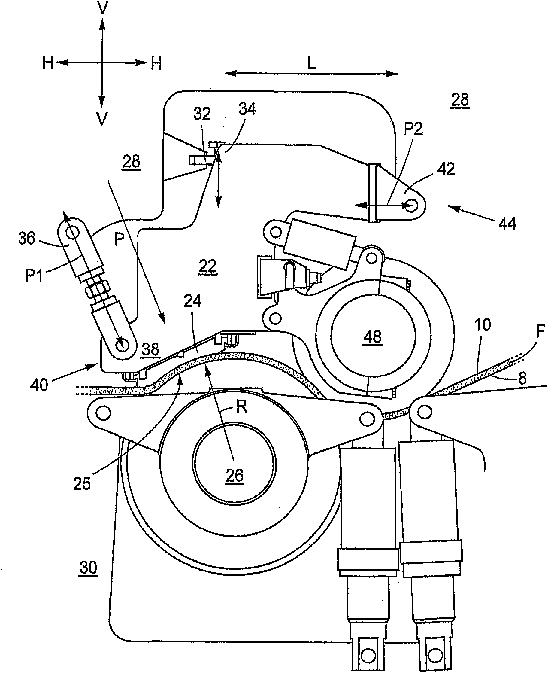 Twin wire press and method for dewatering a fibre suspension