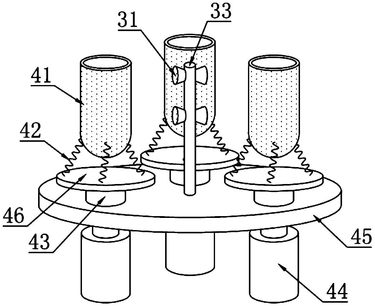 Instrument washing device for drug and equipment section