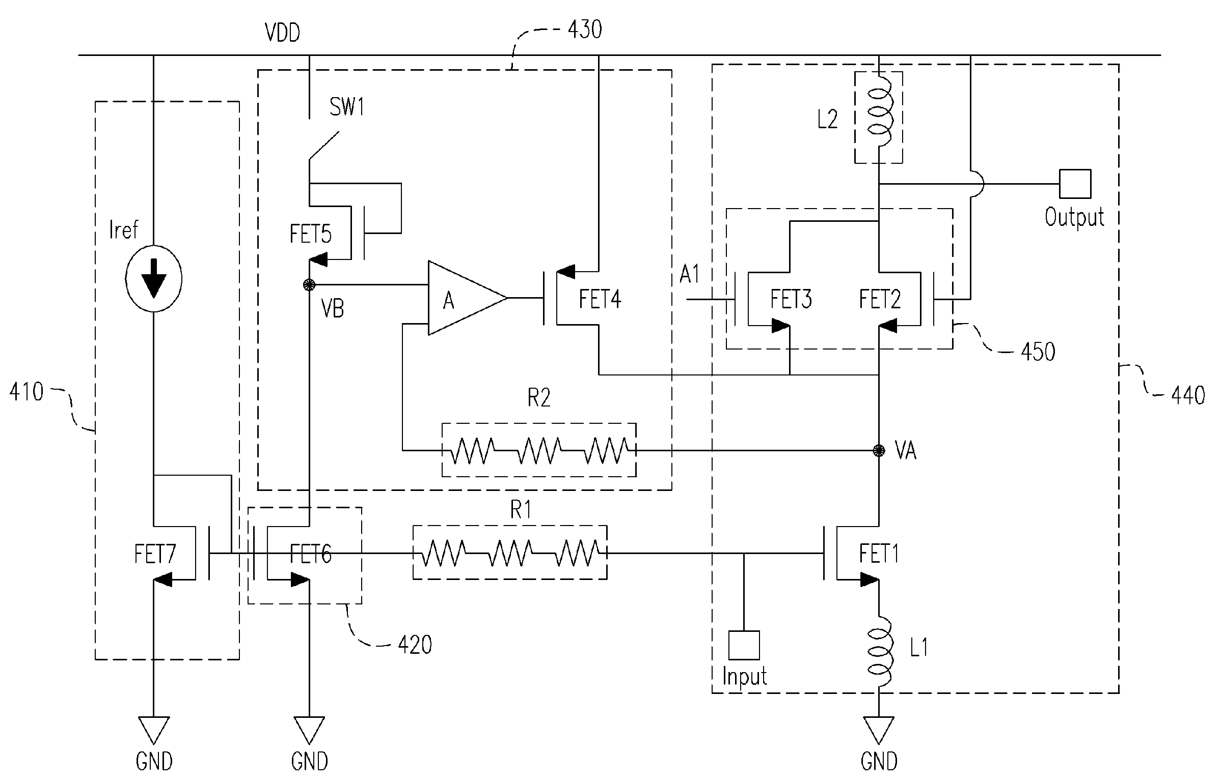Current-matching variable gain amplifier