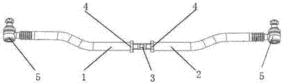 Steering tie rod with adjusting structure