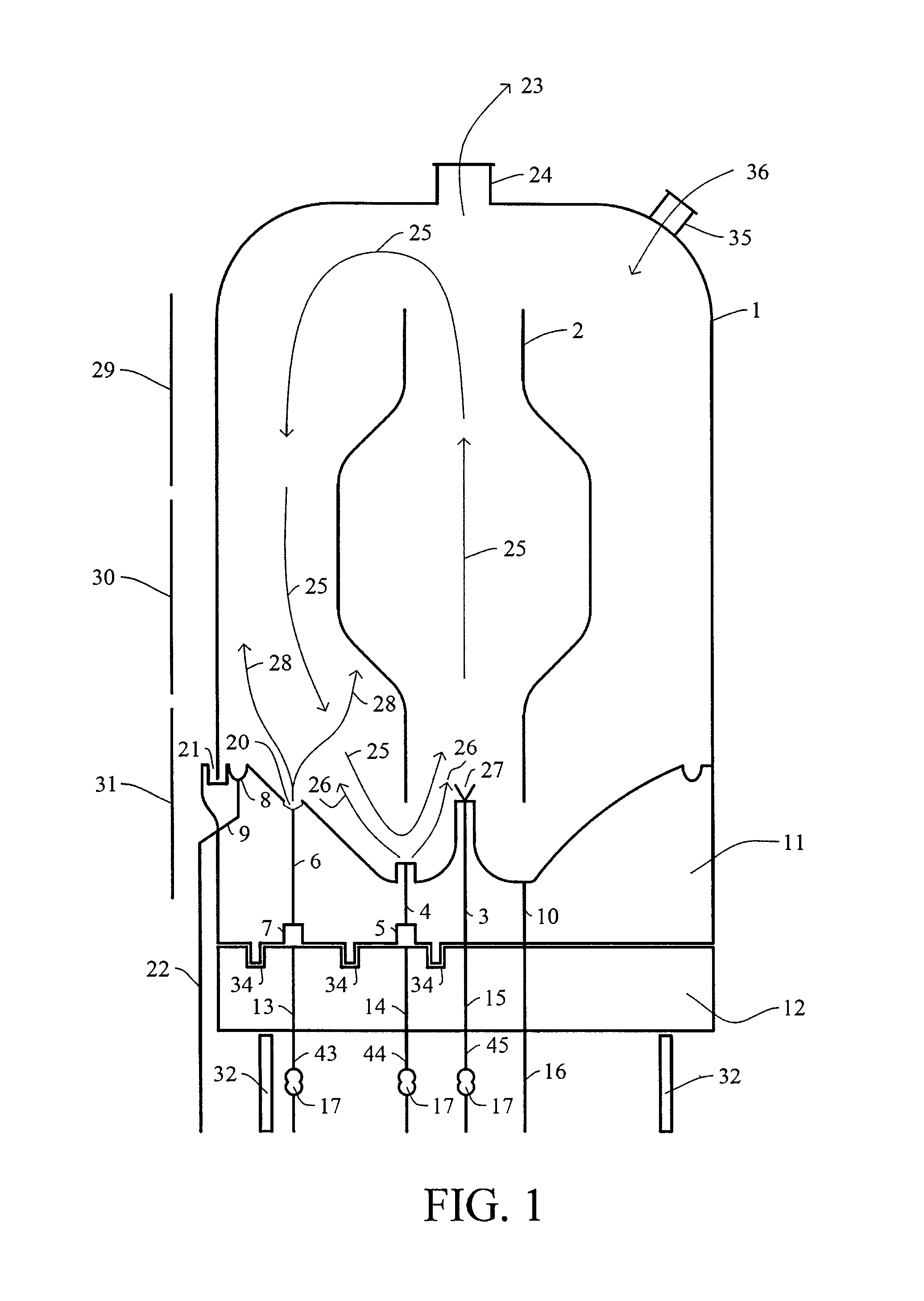 Draft Tube Fluidized Bed Reactor for Deposition of Granular Silicon