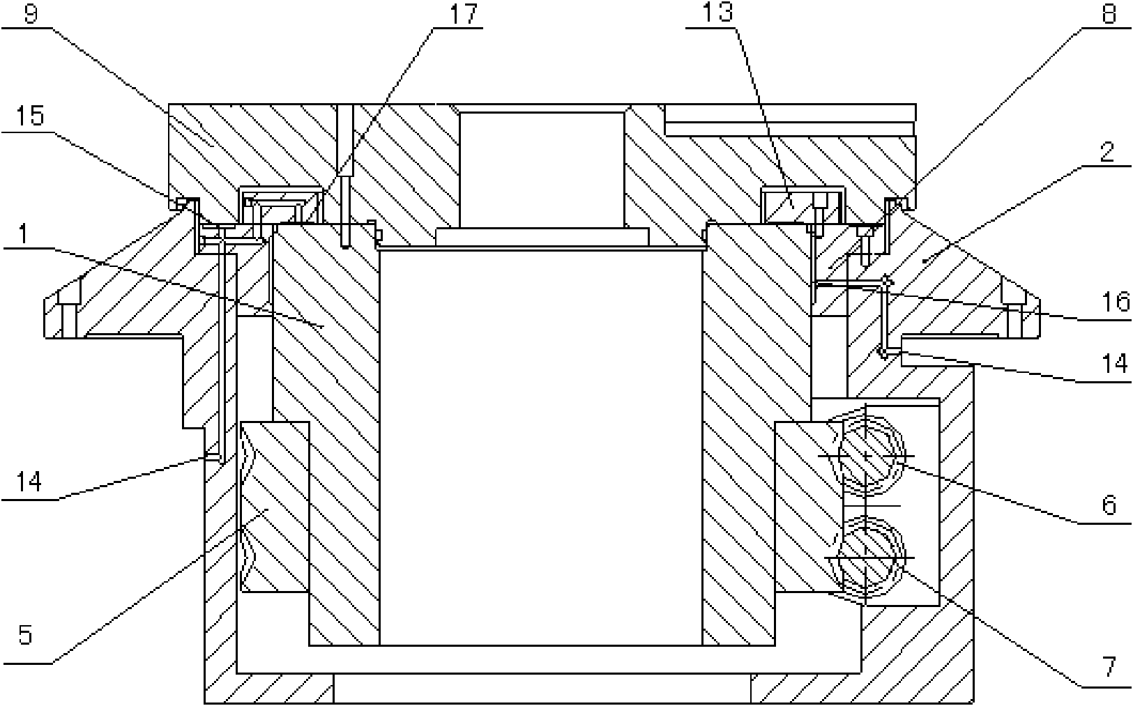 Double-division auxiliary static-pressure bearing and turning worktable of machine tool