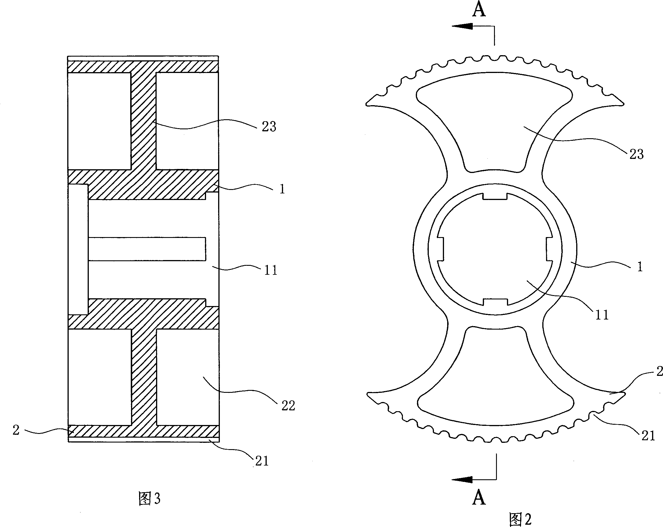 Rotor for rotation type displacement pump