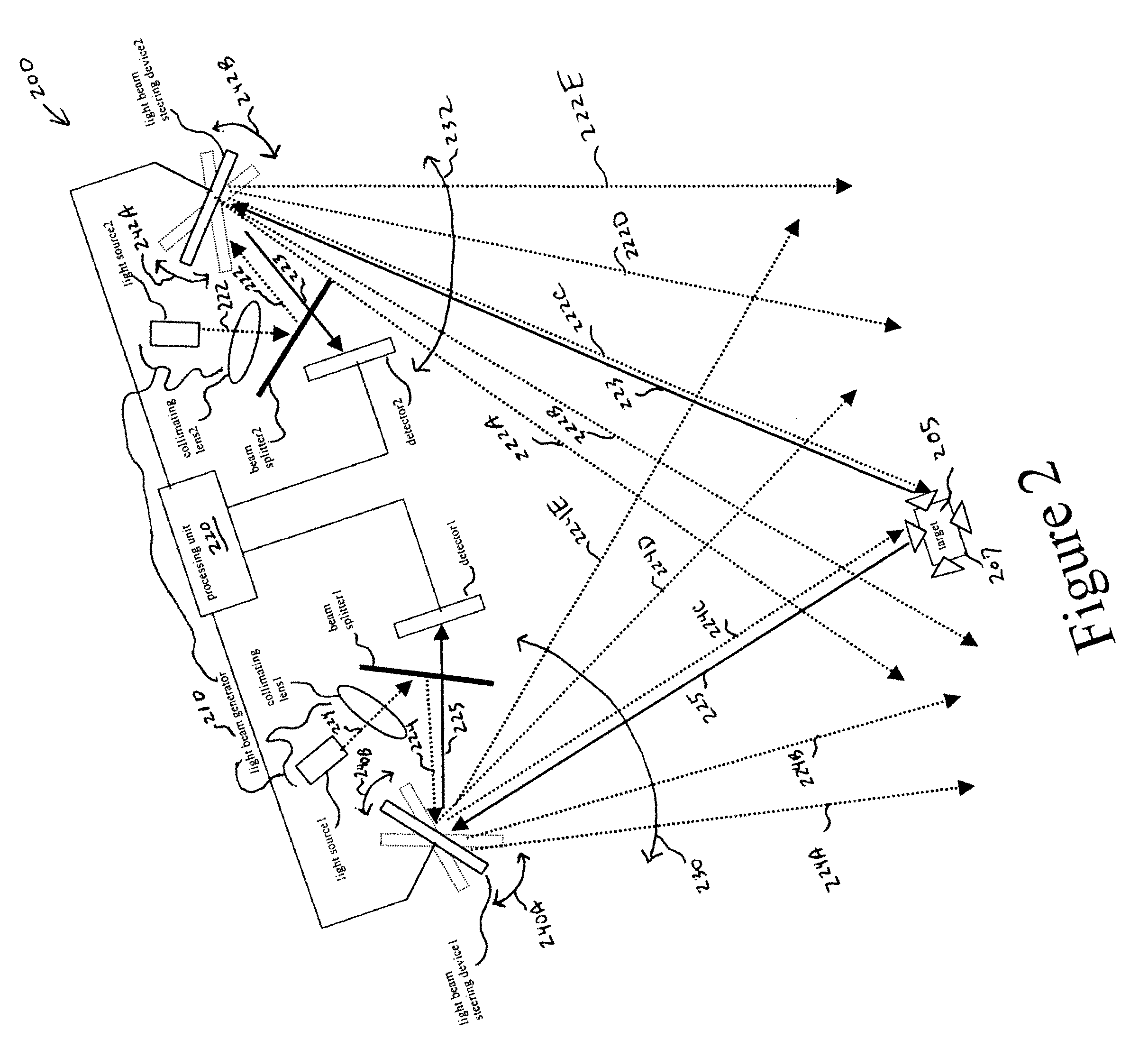 Method and system for optically tracking a target using a triangulation technique
