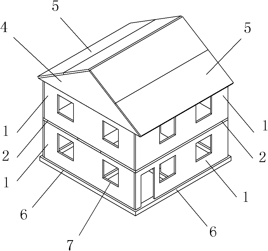 Wooden structure house and building process thereof