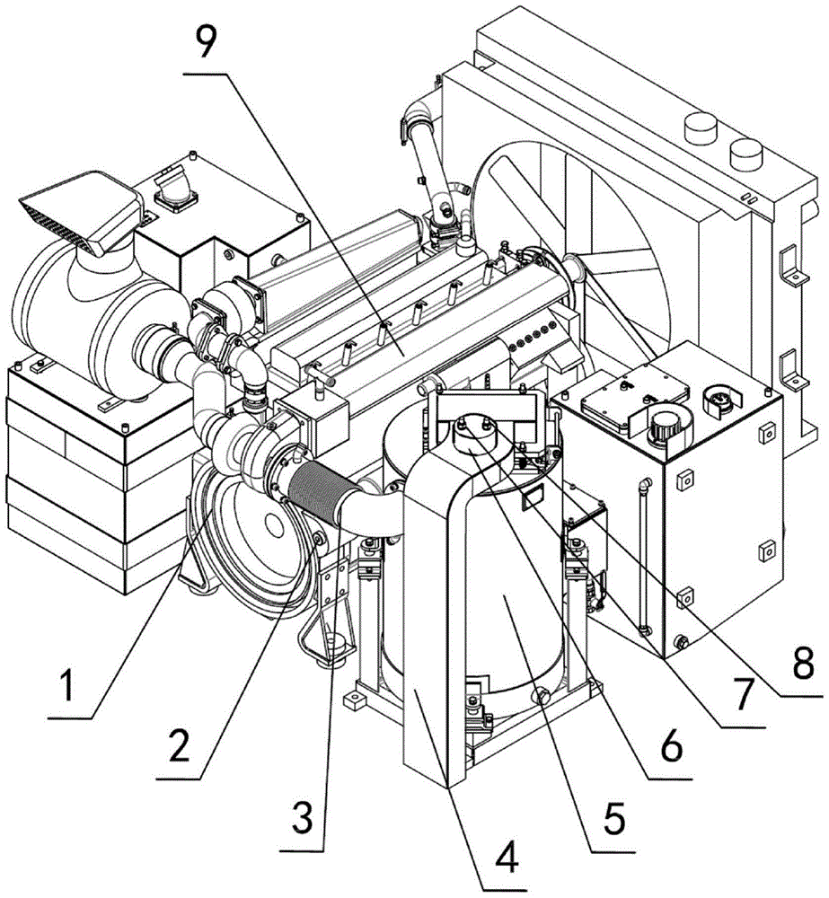 Monitoring system and monitoring method for real-time exhaust of diesel mine locomotive