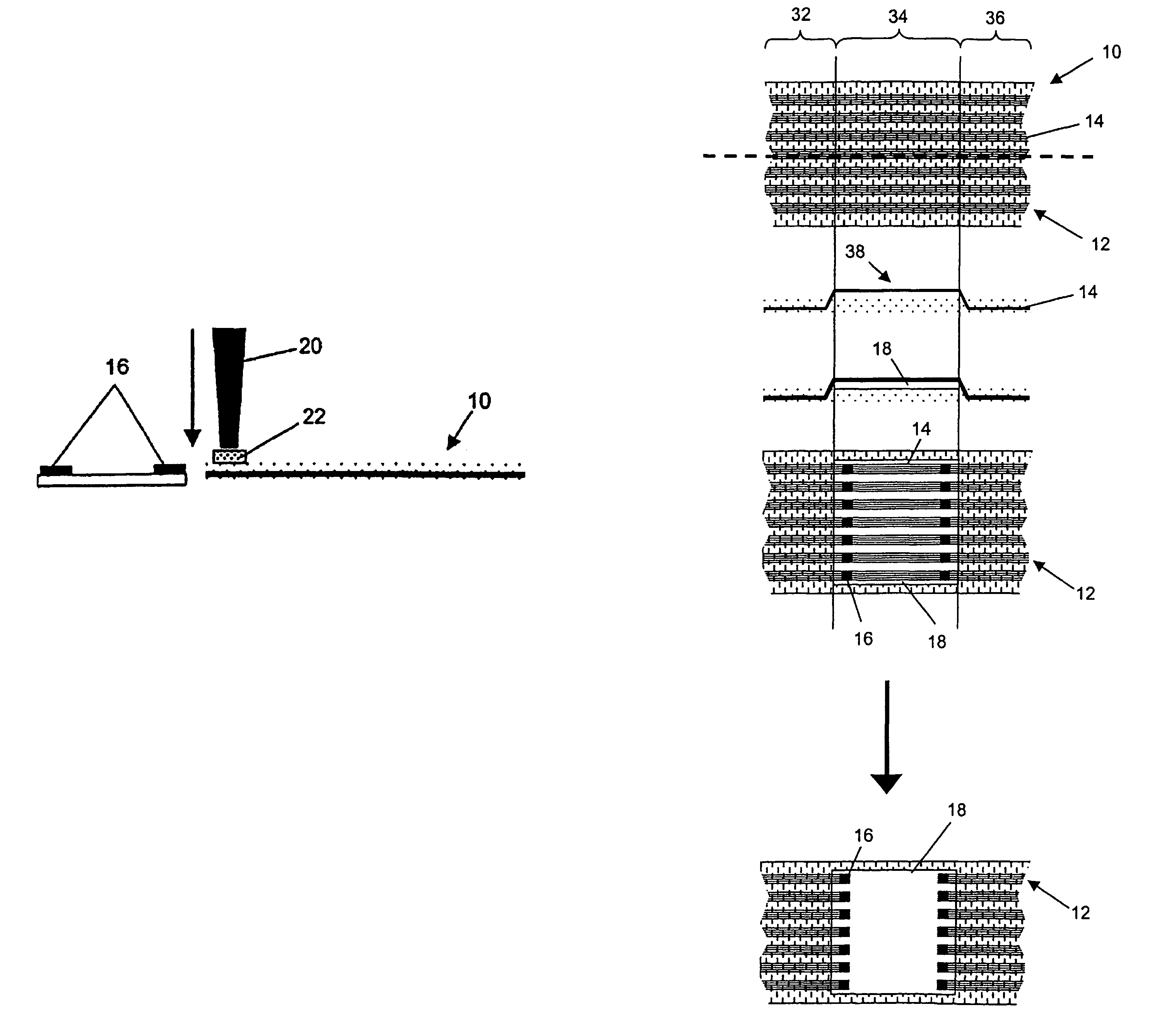 Construction and electrical connection technique in textile structures