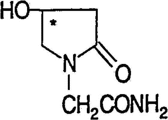 Pharmaceutical composition comprising (S)-4-hydroxy-2-oxo-1-pyrrolidine acetamide