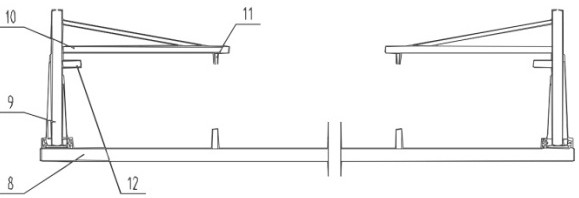 Ground pipe arranging device for oil field minor repair operation