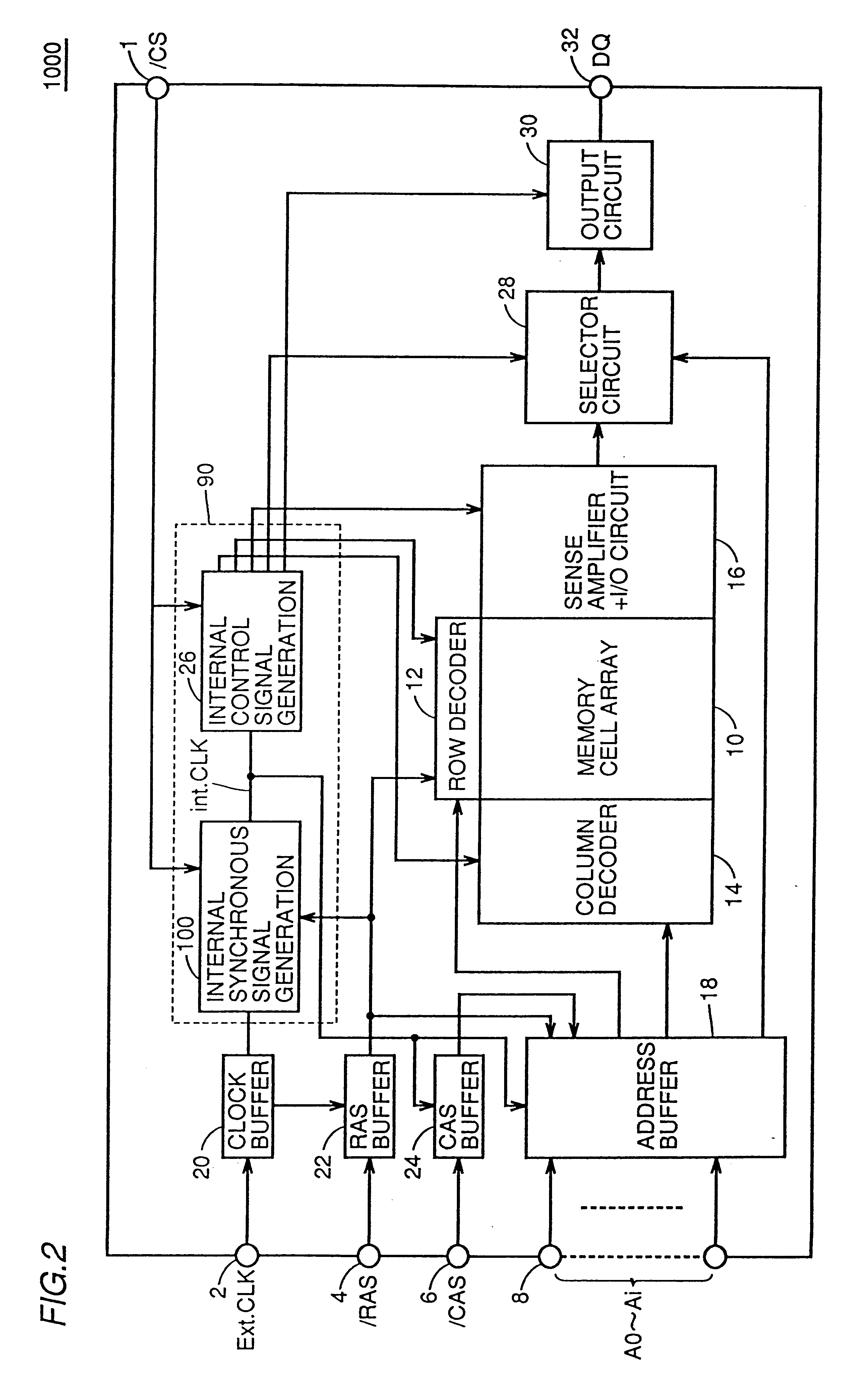 Semiconductor memory device allowing reduction in power consumption during standby