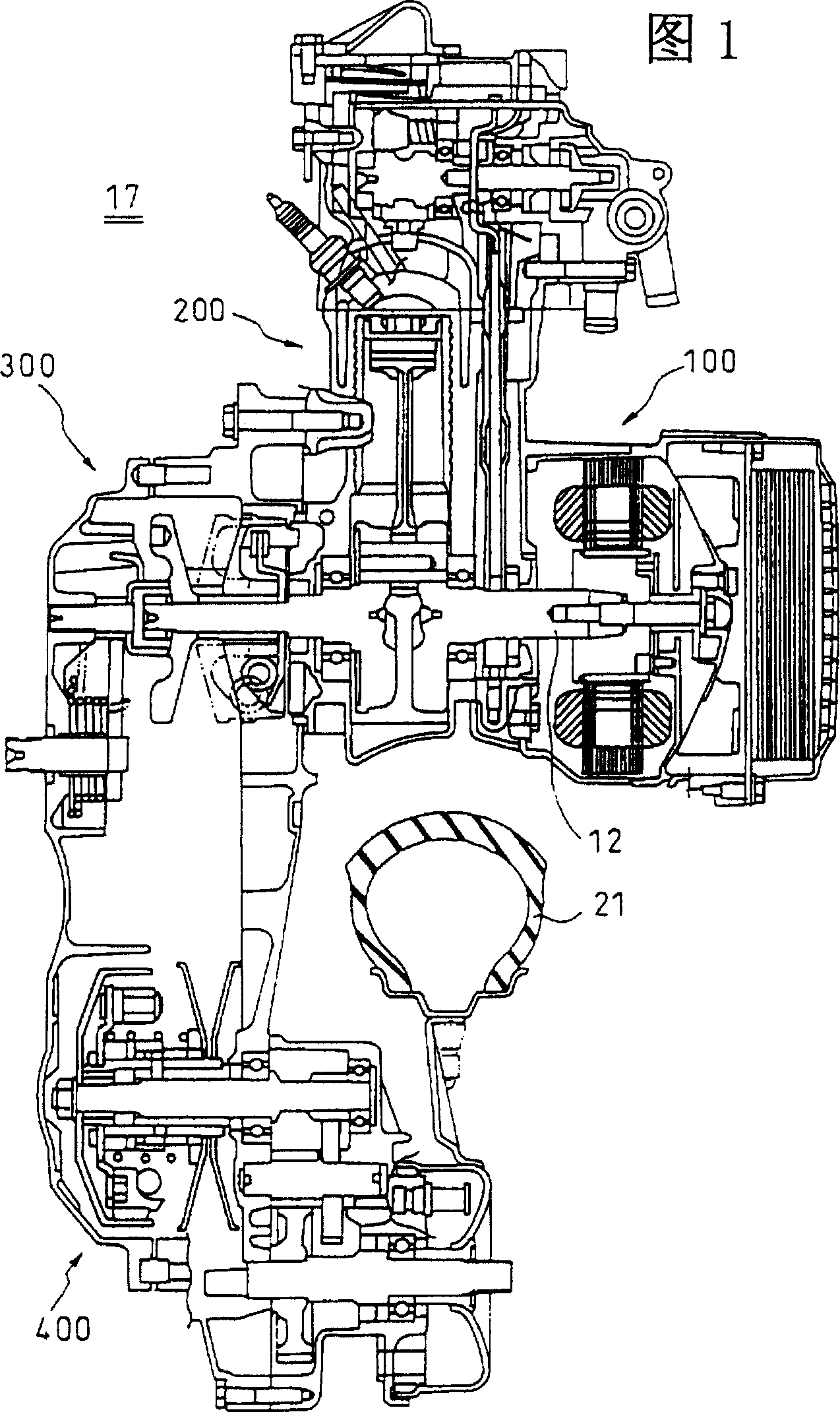 Actuating and generating device for vehicles