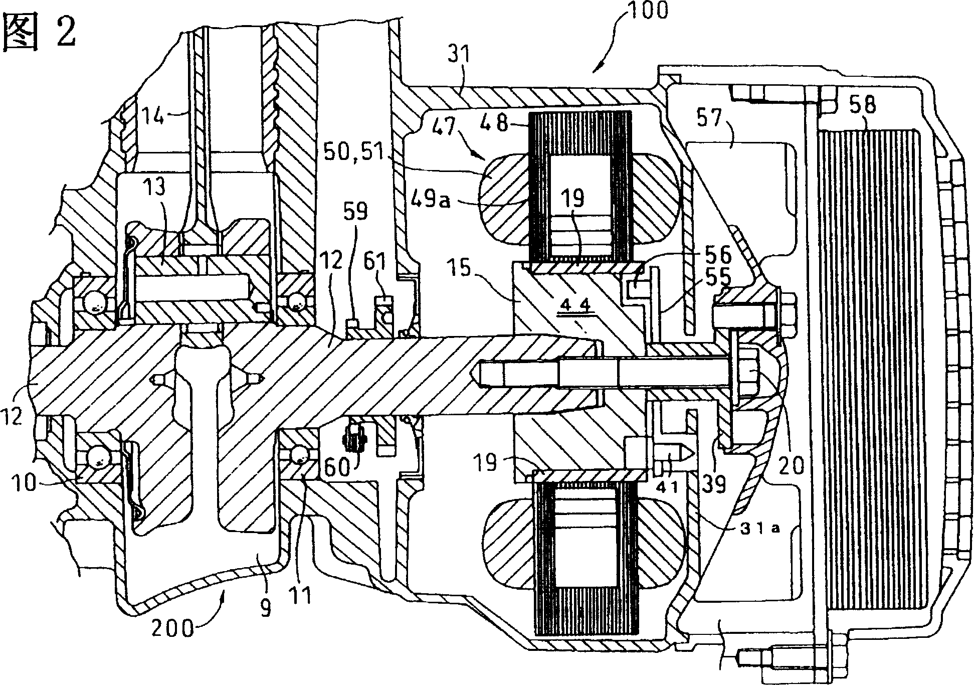 Actuating and generating device for vehicles