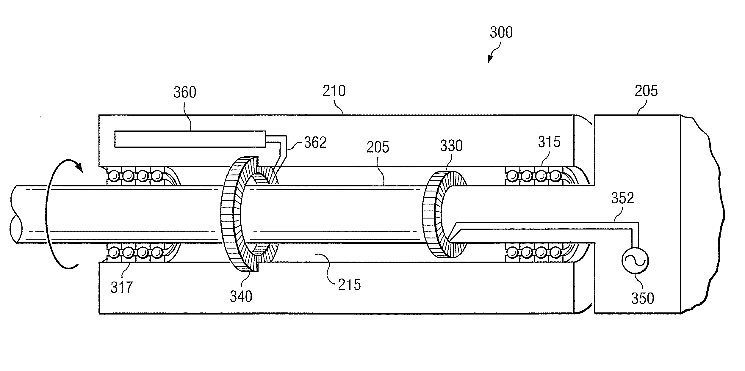 Apparatus for electrical power and/or data transfer between rotating components in a drill string