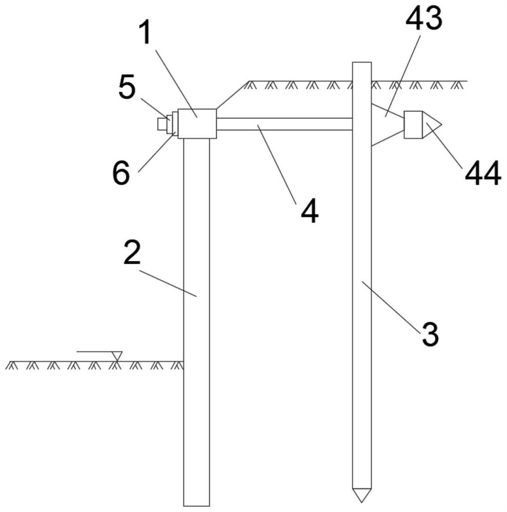 A kind of foundation pit supporting structure and construction method thereof