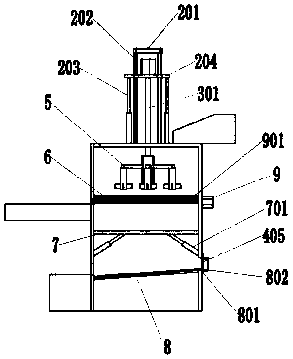 Waste lithium battery powder iron removal device