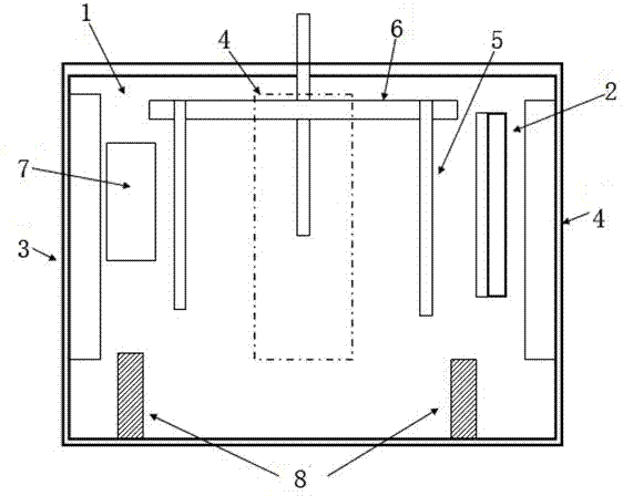 High-power pulse plasma reinforced composite magnetron sputtering deposition device and application method thereof