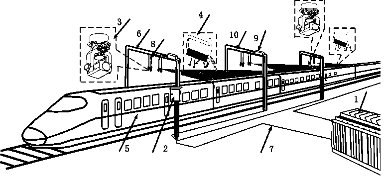 Rail train multiple-input-multiple-output wireless optical communication system