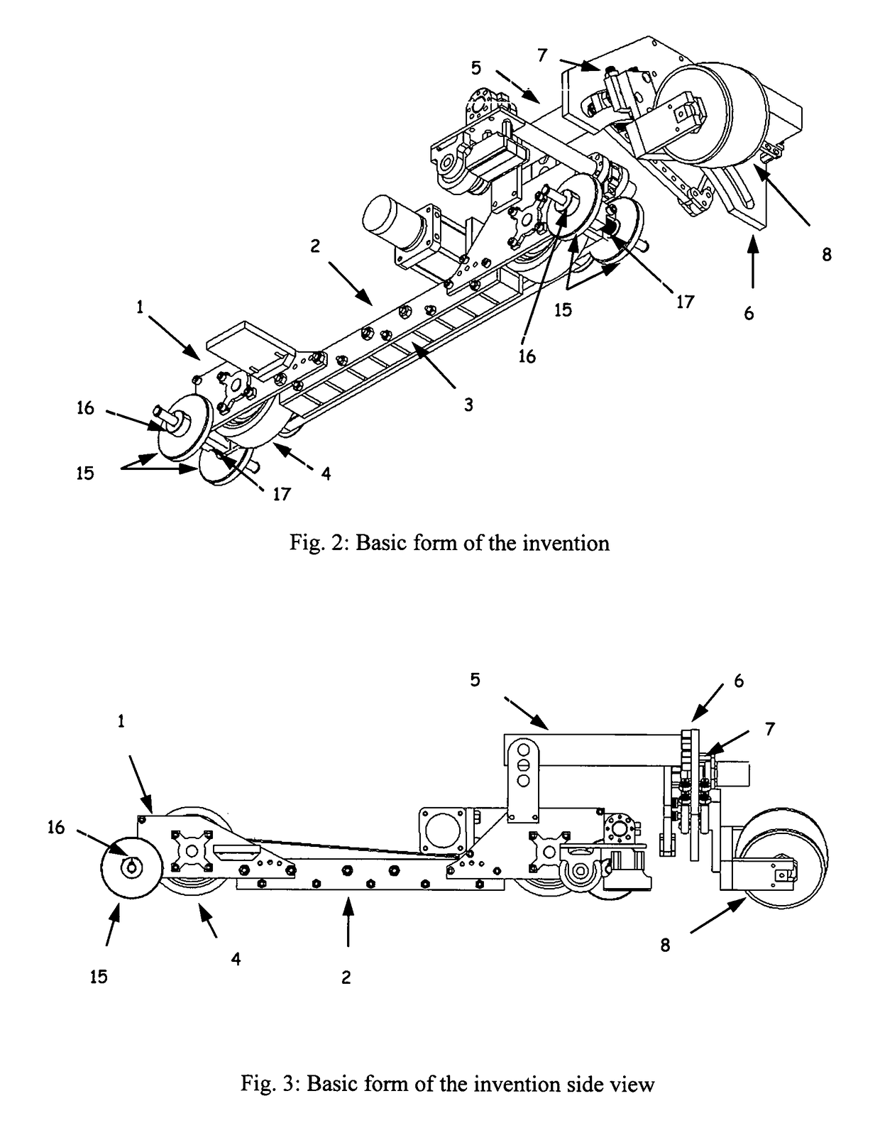 One-dimensional climbing vehicle with resilient guide mechanism