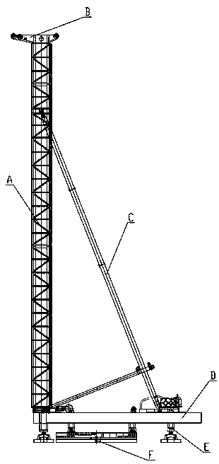 Protracted pile frame platform