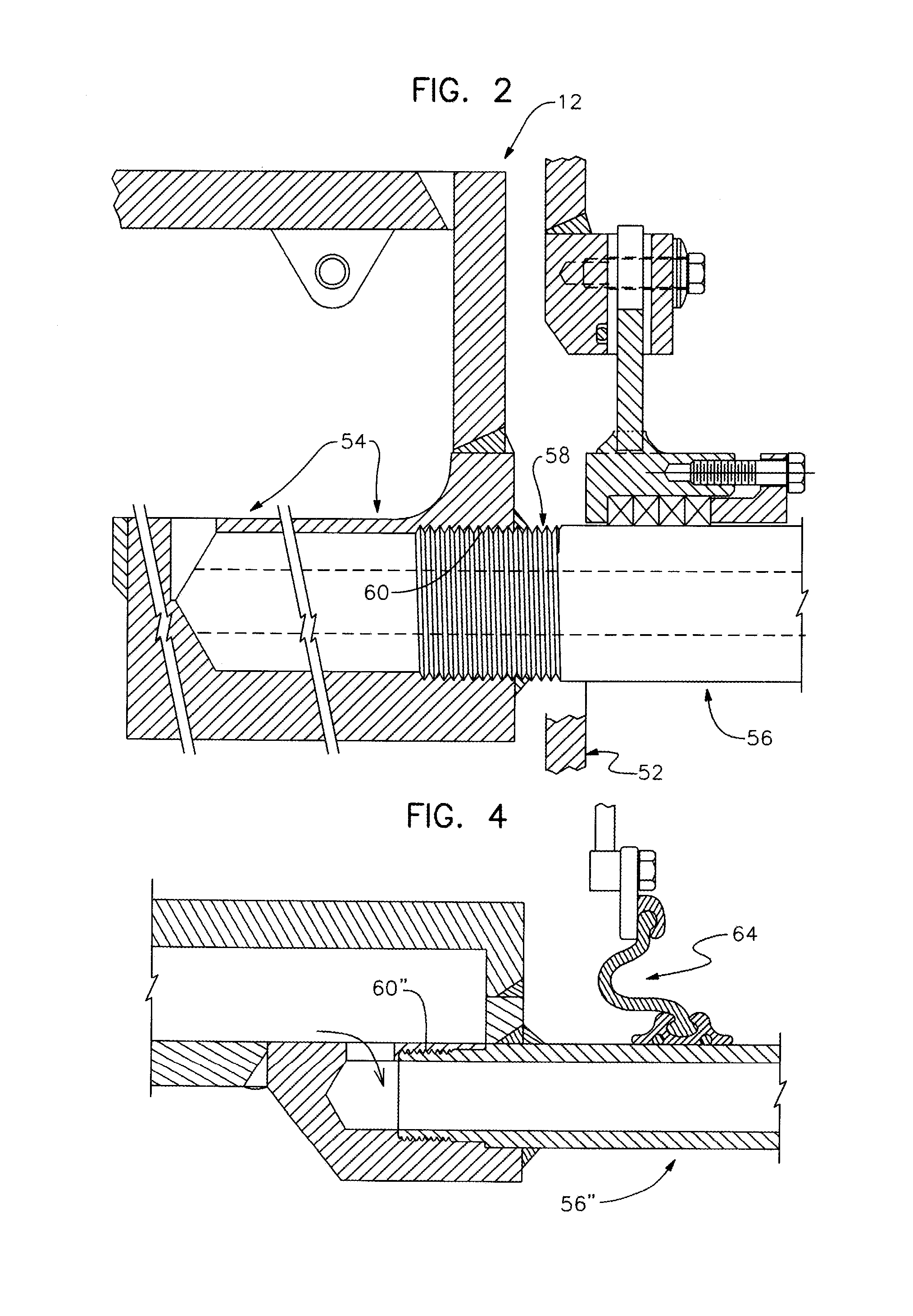 Piping attachment for steam/condensate connections to dt trays