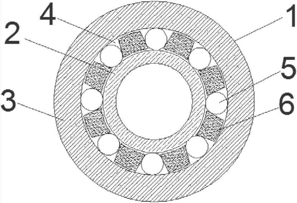 Self-cooling floating rolling-sliding composite bearing