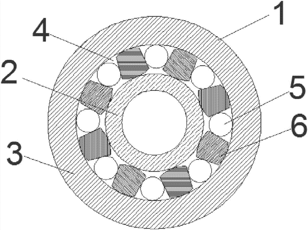 Self-cooling floating rolling-sliding composite bearing