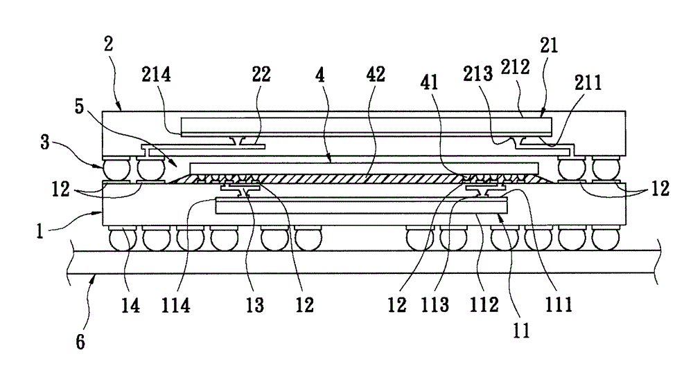 Substrate stacking structure