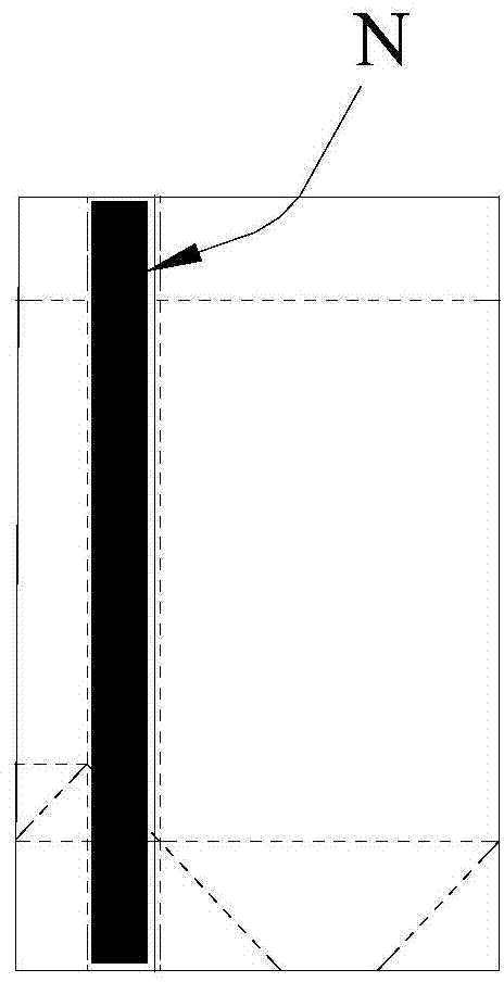 Handbag sheet, semi-finished handbag automatic production apparatus and semi-finished handbag automatic production method