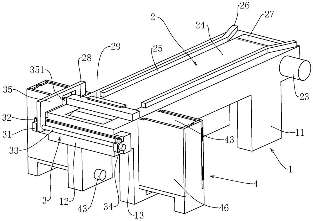 A discharge mechanism of an automatic cutting system