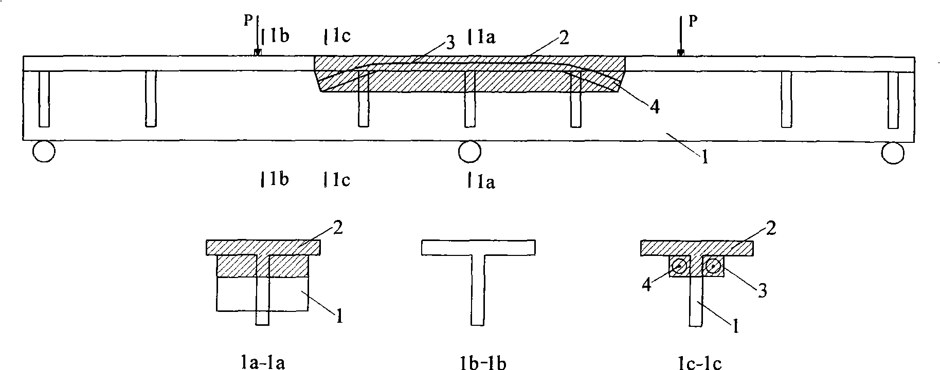 Method for changing old simple supported beam bridge into continuous beam bridge