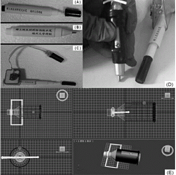 Cantilever type marking pen based on water-soluble rare earth fluorescent nanometer material