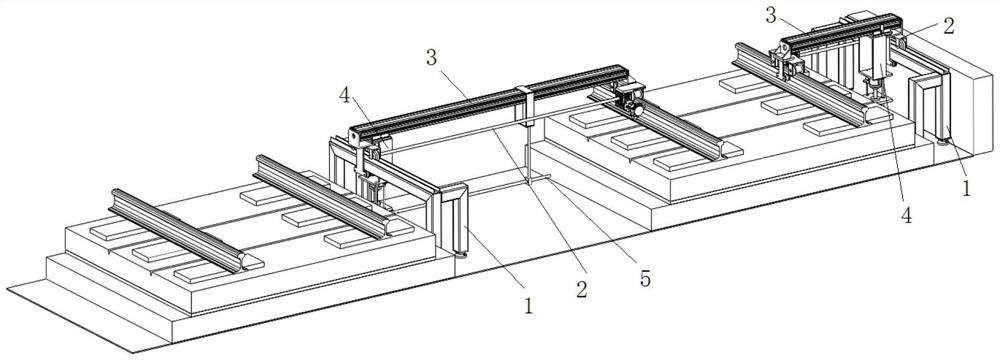 Ballastless track base plate post-cast strip bilateral breaking device, system and method