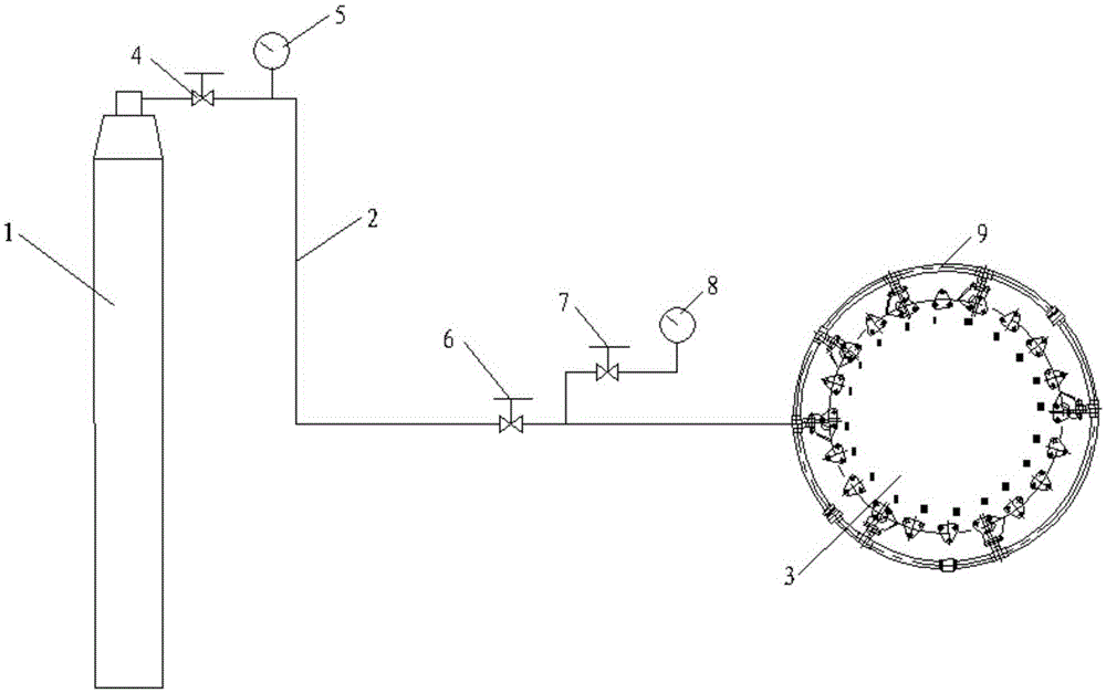 Airtightness test device and method for combustion chamber nozzle