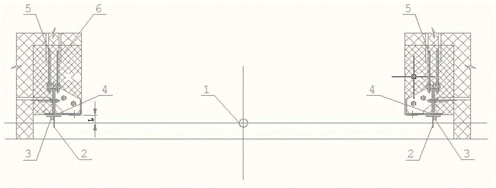 Measurement method for accurately controlling verticality and coplanarity of caterpillar gate embedded part