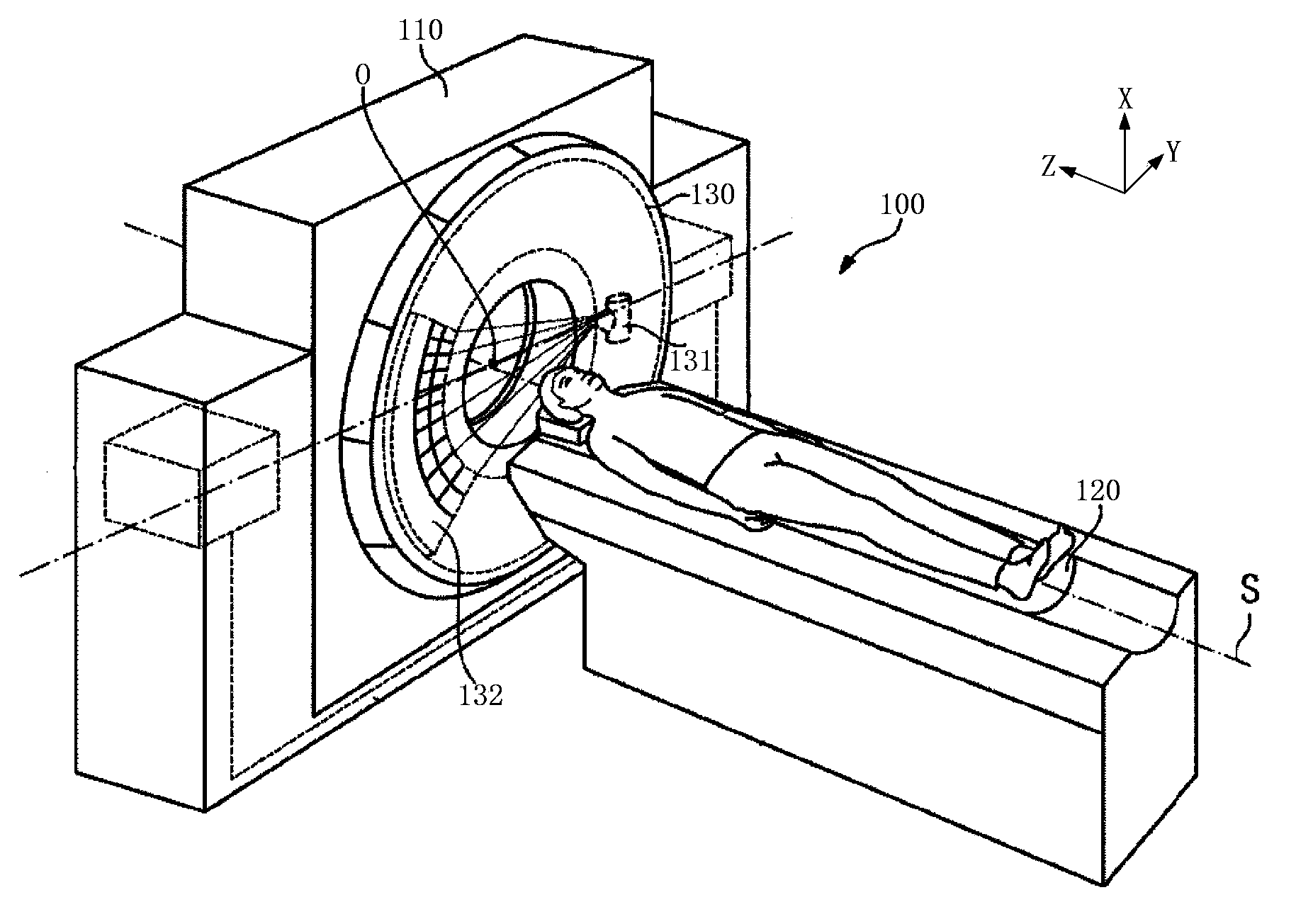CT or PET-CT system and positioning method for conducting scanning through same