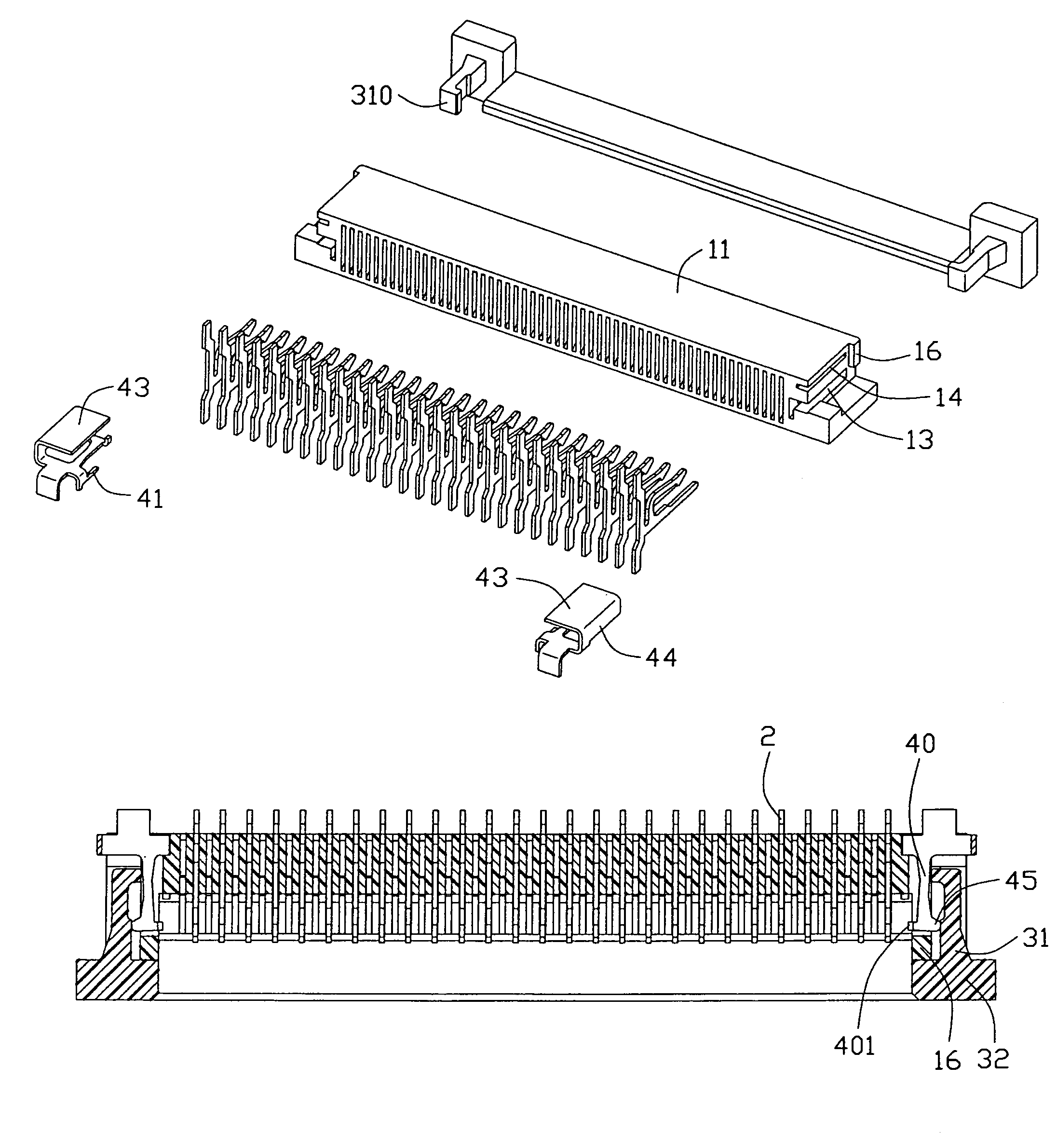 Electrical connector with latching member
