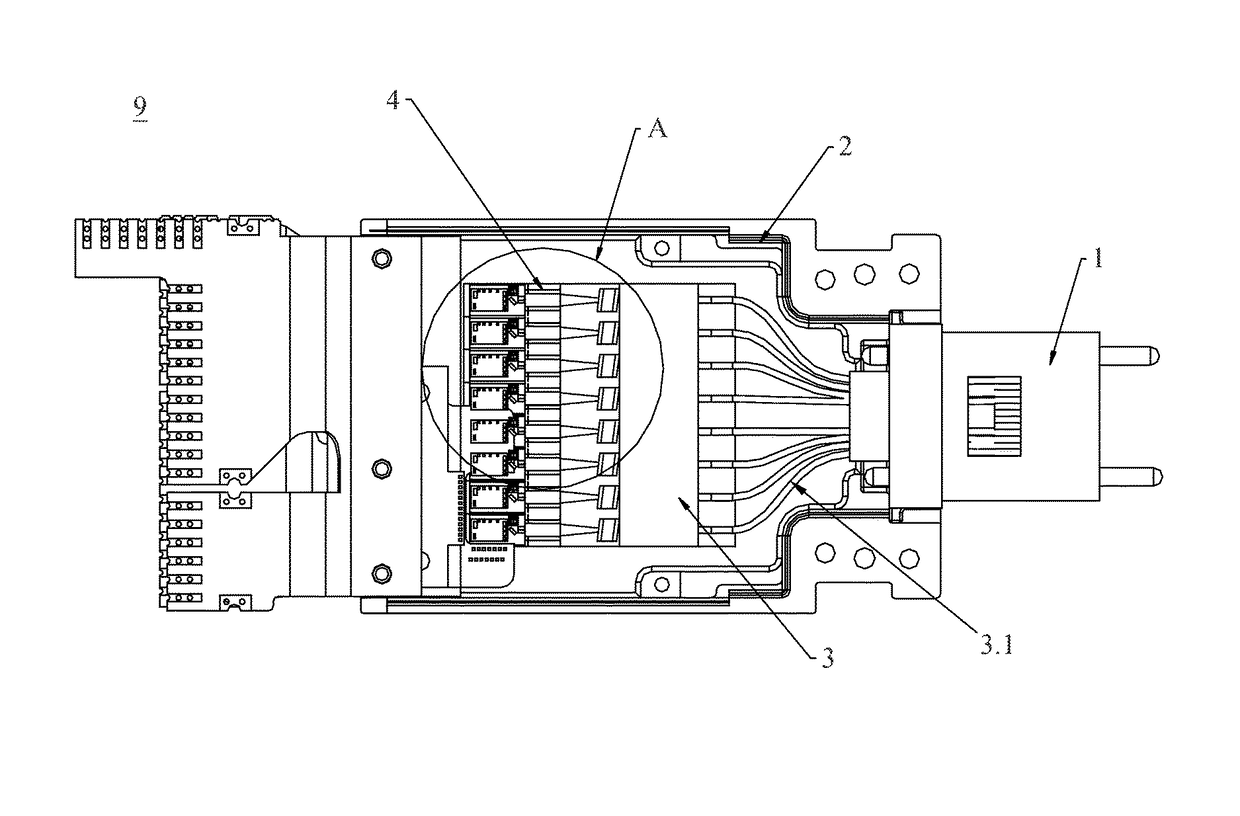 Multi-channel laser device with fiber array