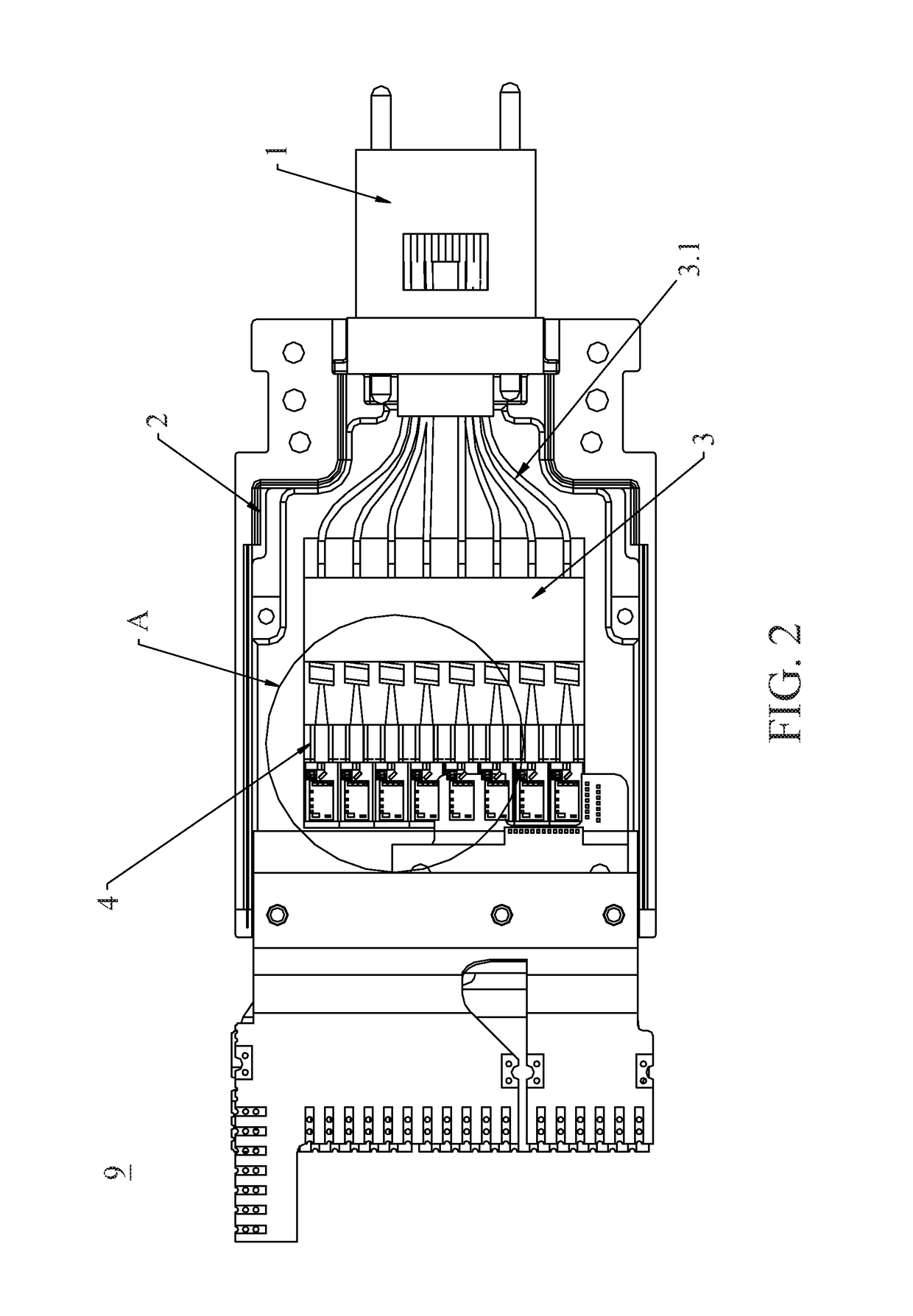 Multi-channel laser device with fiber array