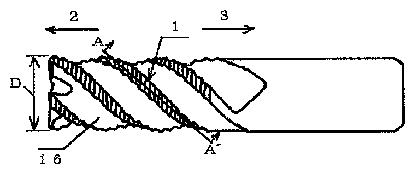 Carbide end mill and cutting method using the end mill