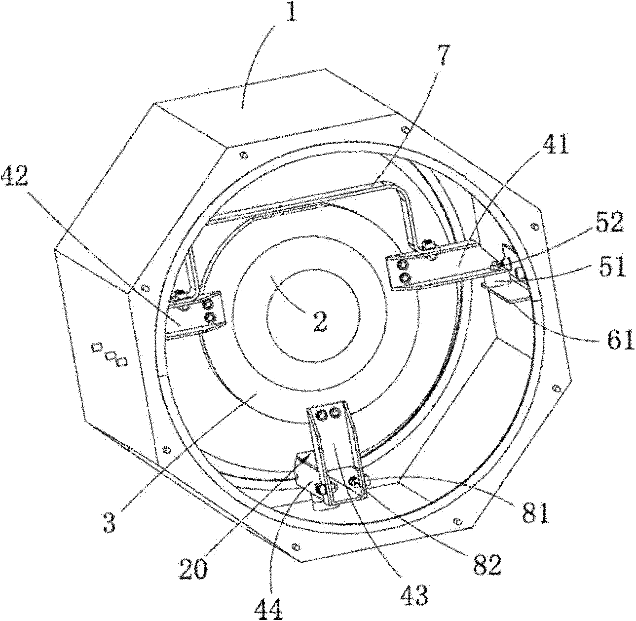 Reflection cup fixing structure and searchlight