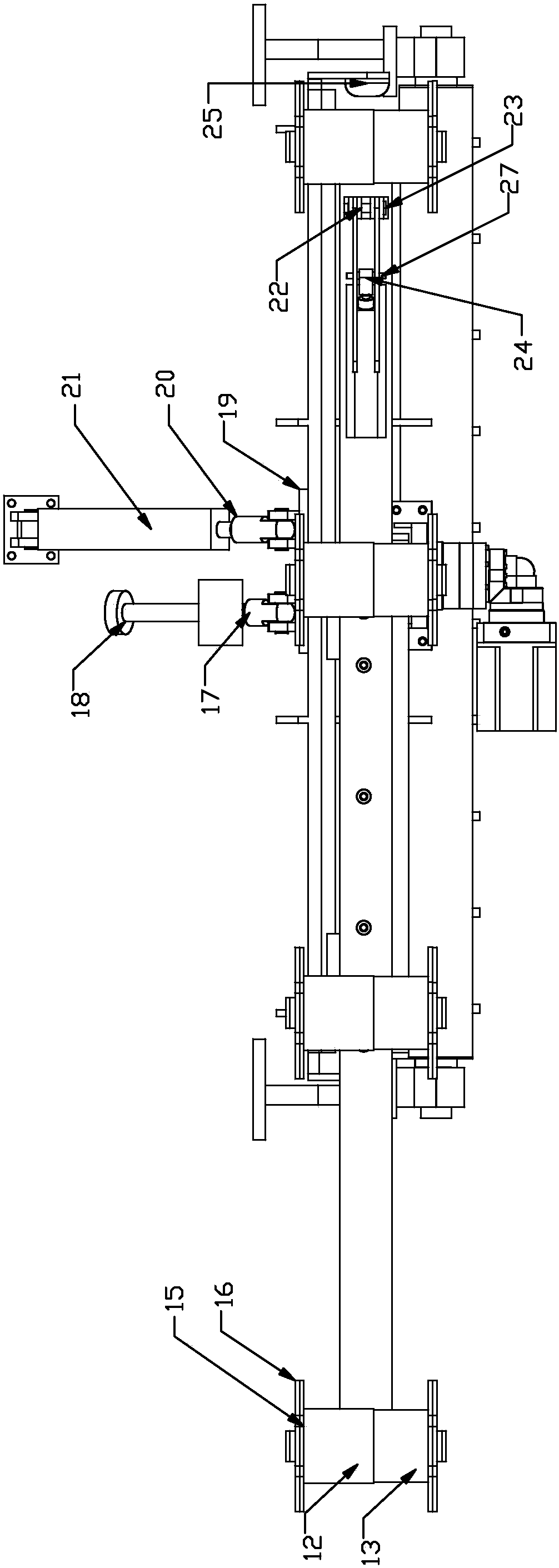 A rim automatic loading and unloading mechanism