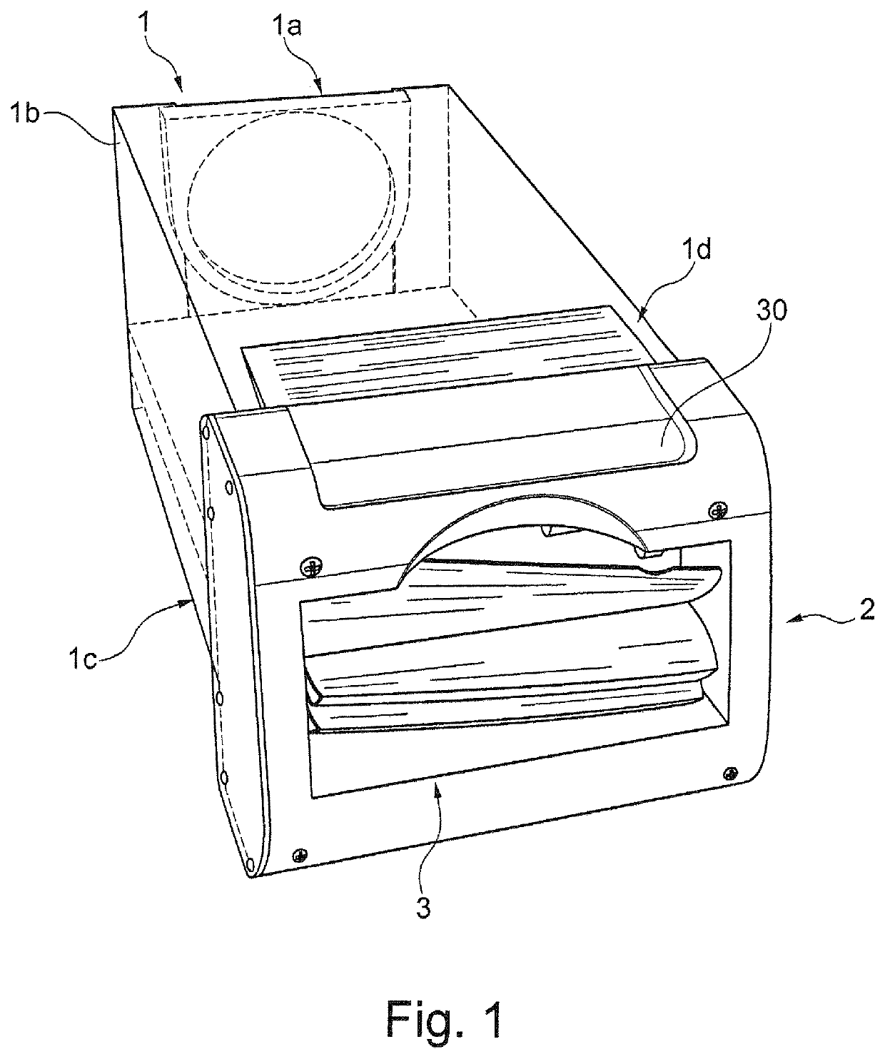 Dispenser for sheet products and operating method