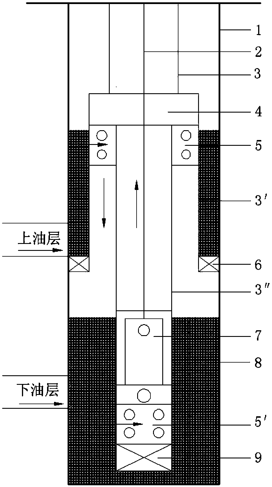 Oil production device and method for controlling pressure of oil layer through double-layer oil pipe